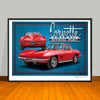 1967 Chevrolet Corvette Limited Edition Muscle Car Art Print - 18" X 24" UNFRAMED