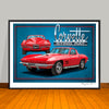 1967 Chevrolet Corvette Limited Edition Muscle Car Art Print - 18" X 24" UNFRAMED