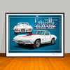 1967 Chevrolet Corvette Limited Edition Muscle Car Art Print - 18" X 24" UNFRAMED