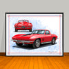 1967 Chevrolet Corvette Muscle Car Art Print - 18" X 24" UNFRAMED