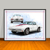 1967 Chevrolet Corvette Muscle Car Art Print - 18" X 24" UNFRAMED
