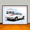 1967 Chevrolet Corvette Muscle Car Art Print - 18" X 24" UNFRAMED