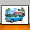 1967 Chevrolet Nova SS Diner Muscle Car Art Print 13" X 19" UNFRAMED