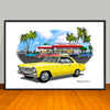 1967 Chevrolet Nova SS Diner Muscle Car Art Print 13" X 19" UNFRAMED