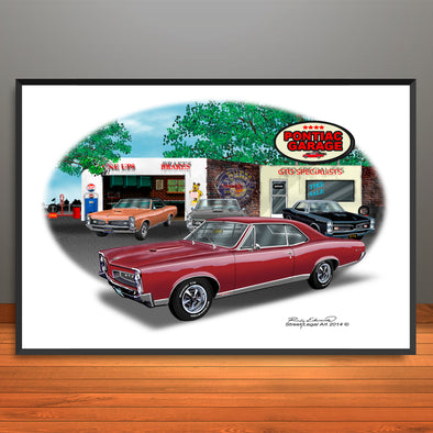 1967 Pontiac GTO Muscle Car Art Print - 13" X 19" UNFRAMED