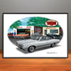 1967 Pontiac GTO Muscle Car Art Print - 13" X 19" UNFRAMED