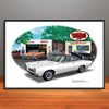1967 Pontiac GTO Muscle Car Art Print - 13" X 19" UNFRAMED