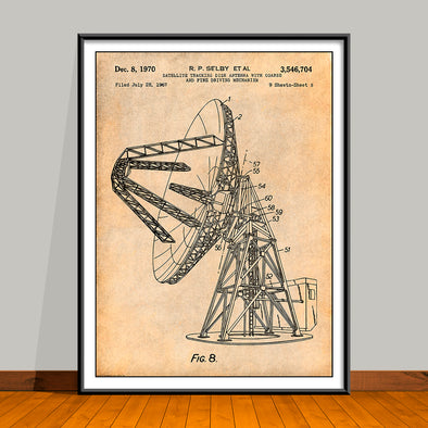 1967 Selby Satellite Tracking Disk Patent Print - Unframed