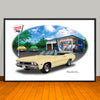 1968 Chevrolet Chevelle SS Convertible Muscle Car Art Print - 13" X 19" UNFRAMED