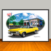 1968 Chevelle SS Convertible Black Stripe Muscle Car Art Print - 13" X 19" UNFRAMED