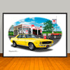 1969 Chevrolet Camaro RS SS 350 Muscle Car Art Print - 13" X 19" UNFRAMED