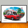 1969 Chevrolet Camaro RS SS 396 Muscle Car Art Print Vinyl Top Options - 13" X 19" UNFRAMED