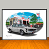 1969 Chevrolet Camaro RS SS 396 Muscle Car Art Print - Stripe Options -- 13" X 19" UNFRAMED