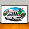 1969 Chevrolet Camaro RS SS 396 Muscle Car Art Print - 13" X 19" UNFRAMED