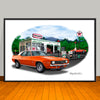 1969 Chevrolet Camaro SS 350 Muscle Car Art Print Vinyl Top Options - 13" X 19" UNFRAMED