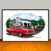 1969 Chevrolet Camaro SS 350 Muscle Car Art Print - 13" X 19" UNFRAMED