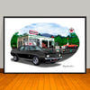1969 Chevrolet Camaro SS 396 Muscle Car Art Print - 13" X 19" UNFRAMED
