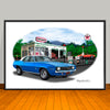 1969 Chevrolet Camaro SS 396 Muscle Car Art Print Vinyl Top Options - 13" X 19" UNFRAMED