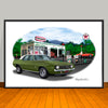 1969 Chevrolet Camaro SS 396 Muscle Car Art Print Vinyl Top Options - 13" X 19" UNFRAMED