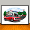 1969 Chevrolet Camaro SS 396 Muscle Car Art Print - Stripe Options -- 13" X 19" UNFRAMED