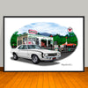1969 Chevrolet Camaro SS 396 Muscle Car Art Print - Stripe Options -- 13" X 19" UNFRAMED