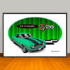 1969 Chevrolet Camaro Z28 Muscle Car Art Print 13" X 19" Unframed