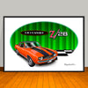 1969 Chevrolet Camaro Z28 Muscle Car Art Print 13" X 19" Unframed