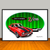 1969 Chevrolet Camaro Z28 Muscle Car Art Print 13" X 19" Unframed