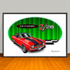 1969 Chevrolet Camaro Z28 Muscle Car Art Print 13" X 19" Unframed