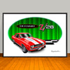 1969 Chevrolet Camaro Z28 Muscle Car Art Print 13" X 19" Unframed