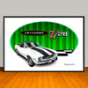 1969 Chevrolet Camaro Z28 Muscle Car Art Print 13" X 19" Unframed