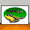 1969 Chevrolet Camaro Z28 Muscle Car Art Print 13" X 19" Unframed