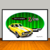 1969 Chevrolet Camaro Z28 Muscle Car Art Print 13" X 19" Unframed