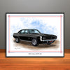1969 Chevrolet Camaro RS SS 396 Muscle Car Art Print - Stripe & Vinyl Top Options - 18" X 24" UNFRAMED