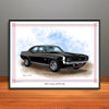 1969 Chevrolet Camaro RS SS 396 Muscle Car Art Print - Stripe Options - 18" X 24" UNFRAMED