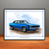 1969 Chevrolet Camaro RS SS 396 Muscle Car Art Print - Stripe & Vinyl Top Options - 18" X 24" UNFRAMED