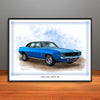 1969 Chevrolet Camaro RS SS 396 Muscle Car Art Print Vinyl Top Options 18" X 24" UNFRAMED