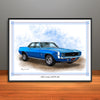 1969 Chevrolet Camaro RS SS 396 Muscle Car Art Print - Stripe & Vinyl Top Options - 18" X 24" UNFRAMED