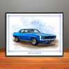 1969 Chevrolet Camaro RS SS 396 Muscle Car Art Print - Stripe Options - 18" X 24" UNFRAMED