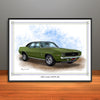 1969 Chevrolet Camaro RS SS 396 Muscle Car Art Print Vinyl Top Options 18" X 24" UNFRAMED
