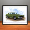 1969 Chevrolet Camaro RS SS 396 Muscle Car Art Print 18" X 24" UNFRAMED