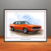 1969 Chevrolet Camaro RS SS 396 Muscle Car Art Print Vinyl Top Options 18" X 24" UNFRAMED