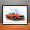 1969 Chevrolet Camaro RS SS 396 Muscle Car Art Print Vinyl Top Options 18" X 24" UNFRAMED