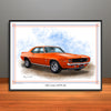 1969 Chevrolet Camaro RS SS 396 Muscle Car Art Print 18" X 24" UNFRAMED