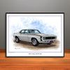1969 Chevrolet Camaro RS SS 396 Muscle Car Art Print - Stripe Options - 18" X 24" UNFRAMED