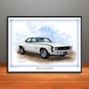 1969 Chevrolet Camaro RS SS 396 Muscle Car Art Print - Stripe Options - 18" X 24" UNFRAMED