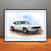 1969 Chevrolet Camaro RS SS 396 Muscle Car Art Print Vinyl Top Options 18" X 24" UNFRAMED
