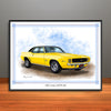 1969 Chevrolet Camaro RS SS 396 Muscle Car Art Print Vinyl Top Options 18" X 24" UNFRAMED