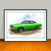 1969 Plymouth Roadrunner 383 Vinyl Top Muscle Car Art Print - 18" X 24" UNFRAMED