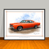 1969 Plymouth Roadrunner 383 Muscle Car Art Print - 18" X 24" UNFRAMED
